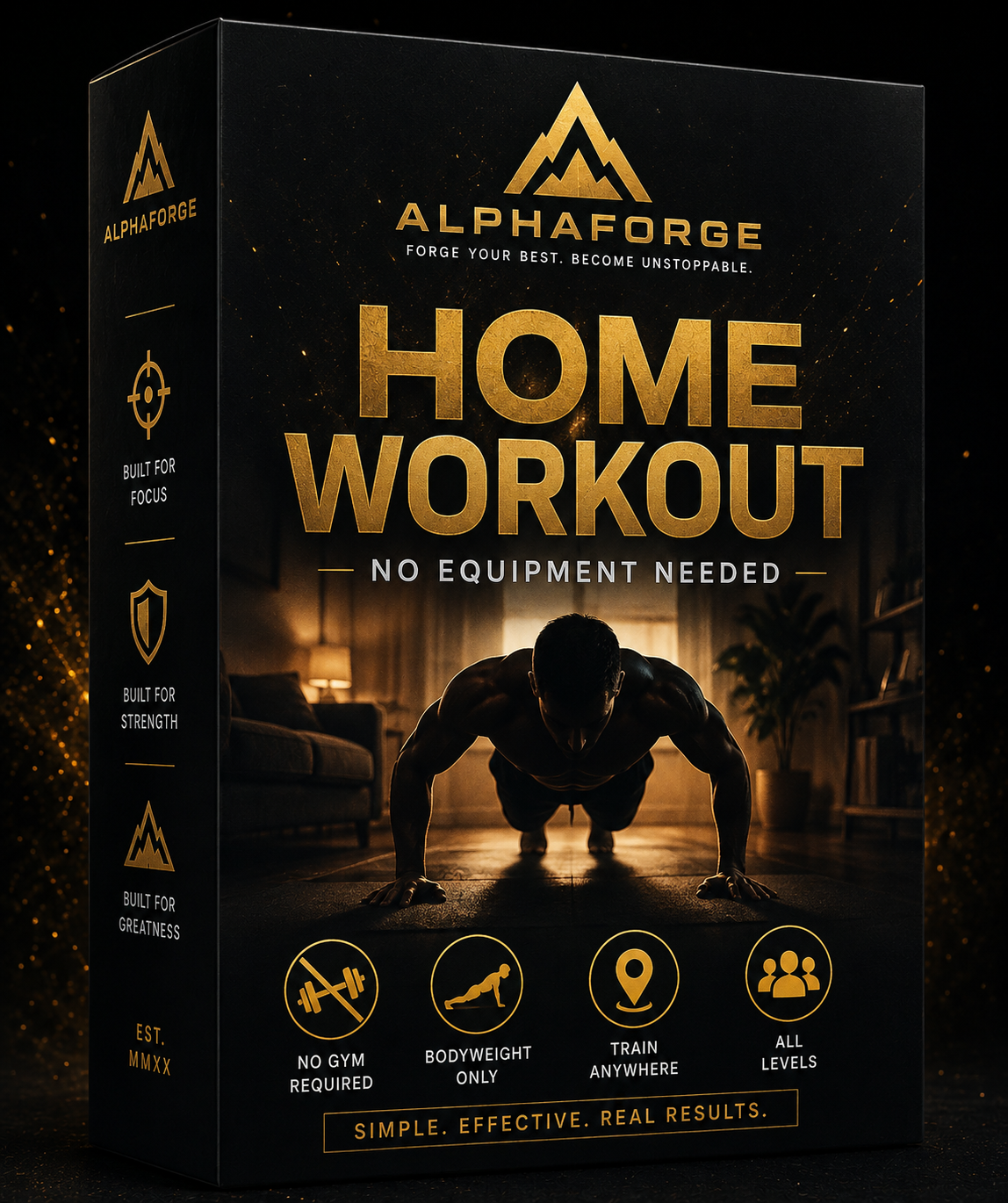AlphaForge No-Equipment Home Workout Program